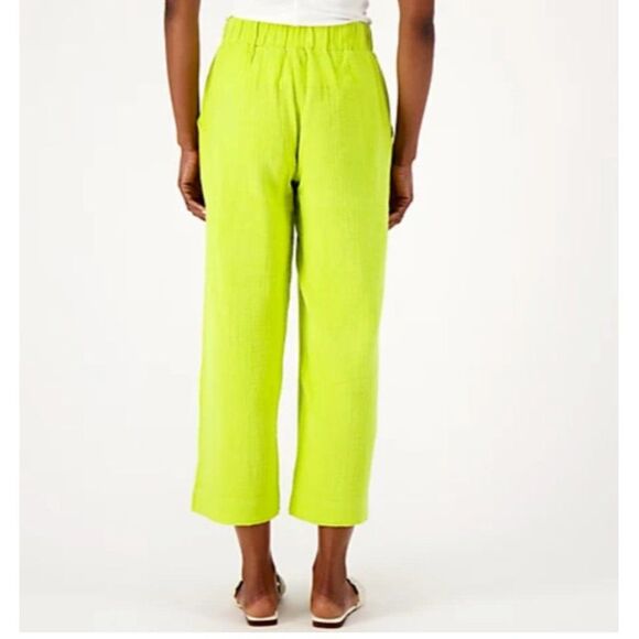 LOGO by Lori Goldstein Women Pants sz L Gauze Beach to Street Pink Large A601797 - Picture 4 of 4